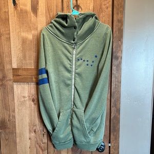 Women’s Green Zip-Up Hoodie